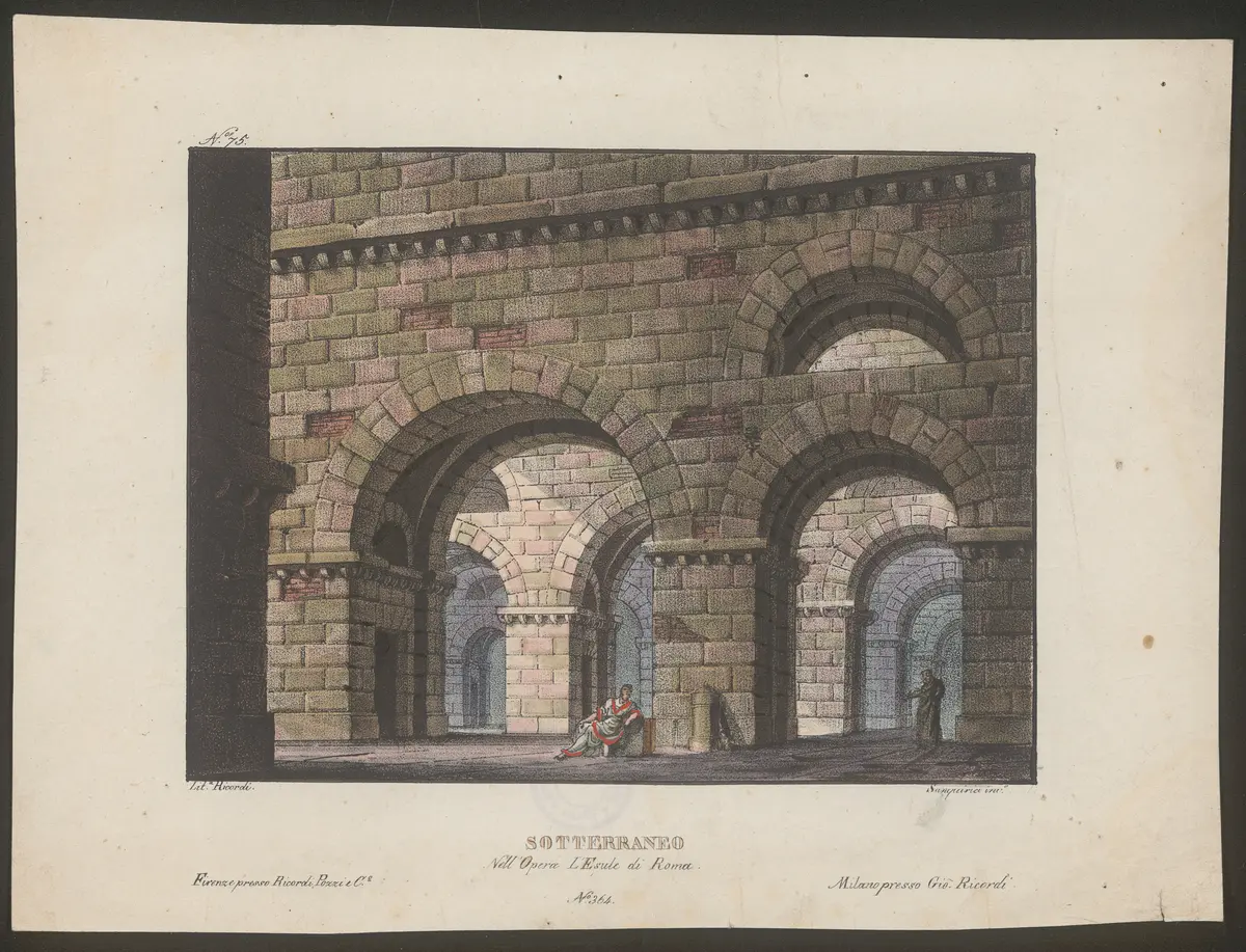 L'Esule di Roma, Titel der Serie: Nuova raccolta di scene teatrali inventate dal celebre Sanquirico