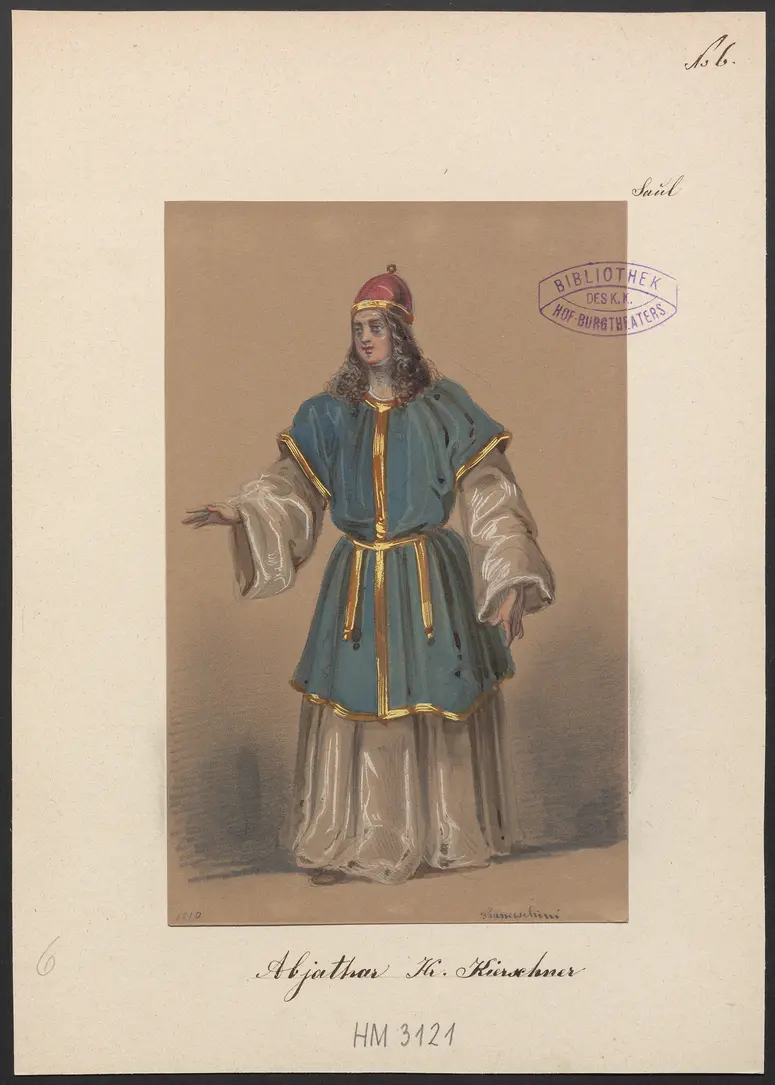 Saul, Titel der Serie: Figurinen des k.k. Hof-Burgtheaters