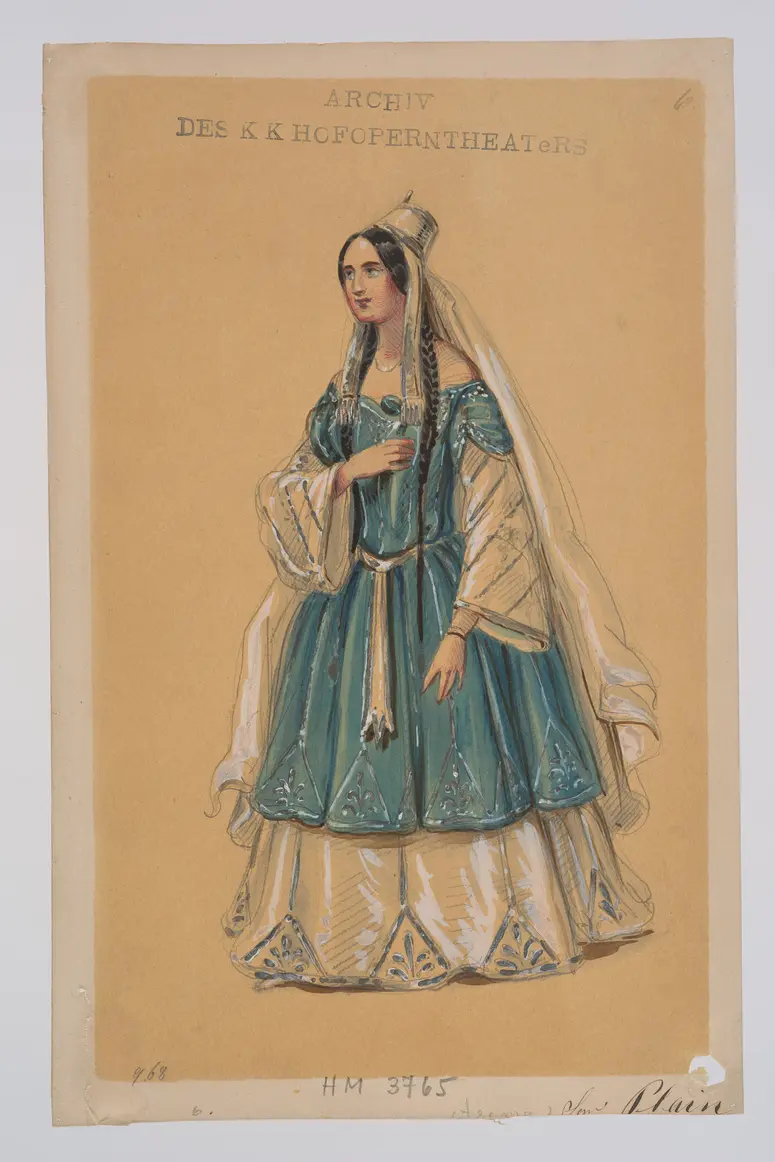 Semiramis, Originaltitel: Semiramide, Titel der Serie: Figurinen des k.k. Hofoperntheaters