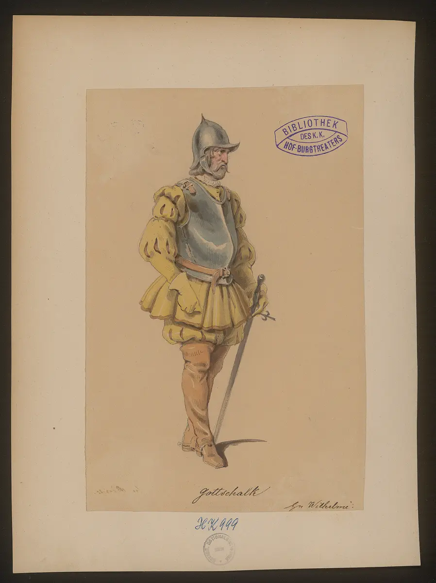 Das Käthchen von Heilbronn, oder Die Feuerprobe, Titel der Serie: Figurinen des k.k. Hof-Burgtheaters