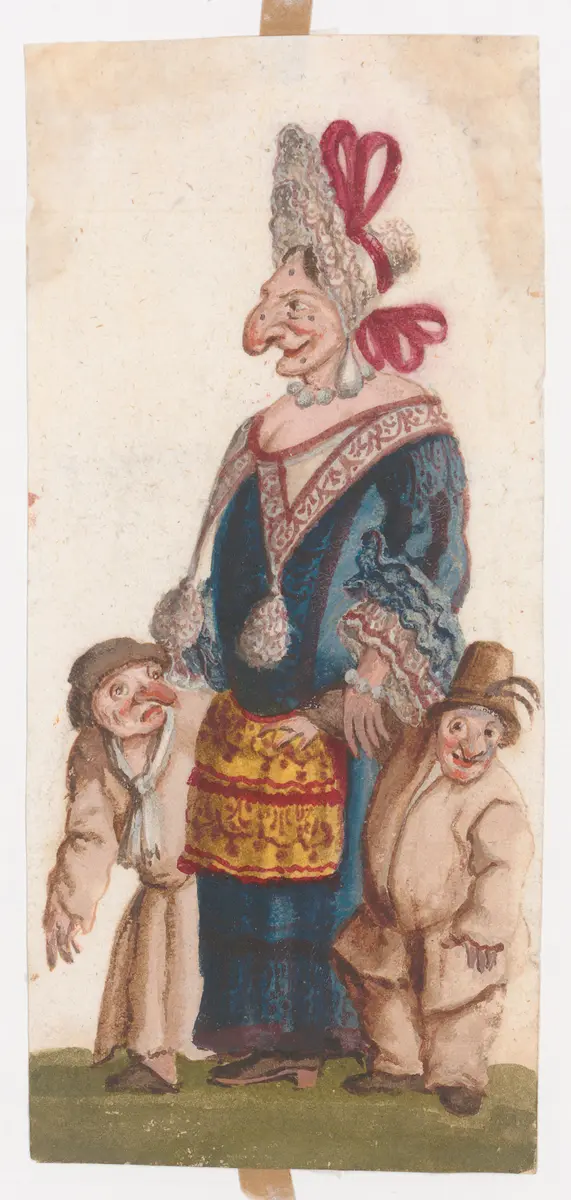 Amme mit Pulcinellas Kindern