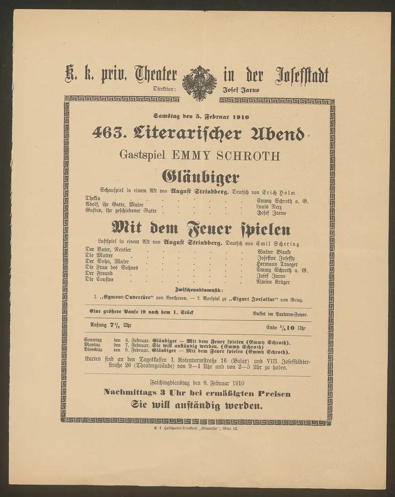 Gläubiger, Mit dem Feuer spielen