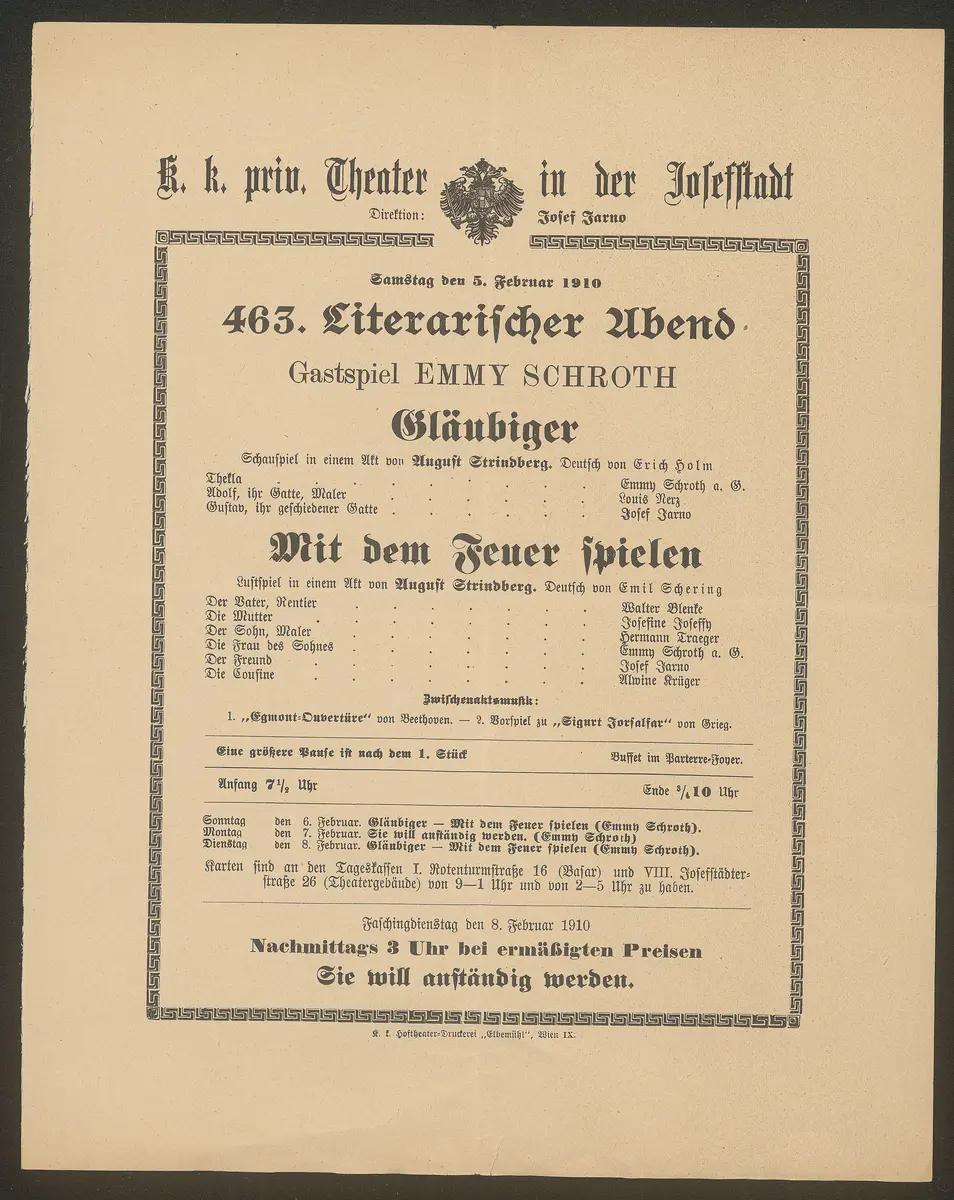 Gläubiger, Mit dem Feuer spielen
