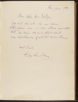 Gästebuch. Atelier Franz-Xaver Setzer, Wien
