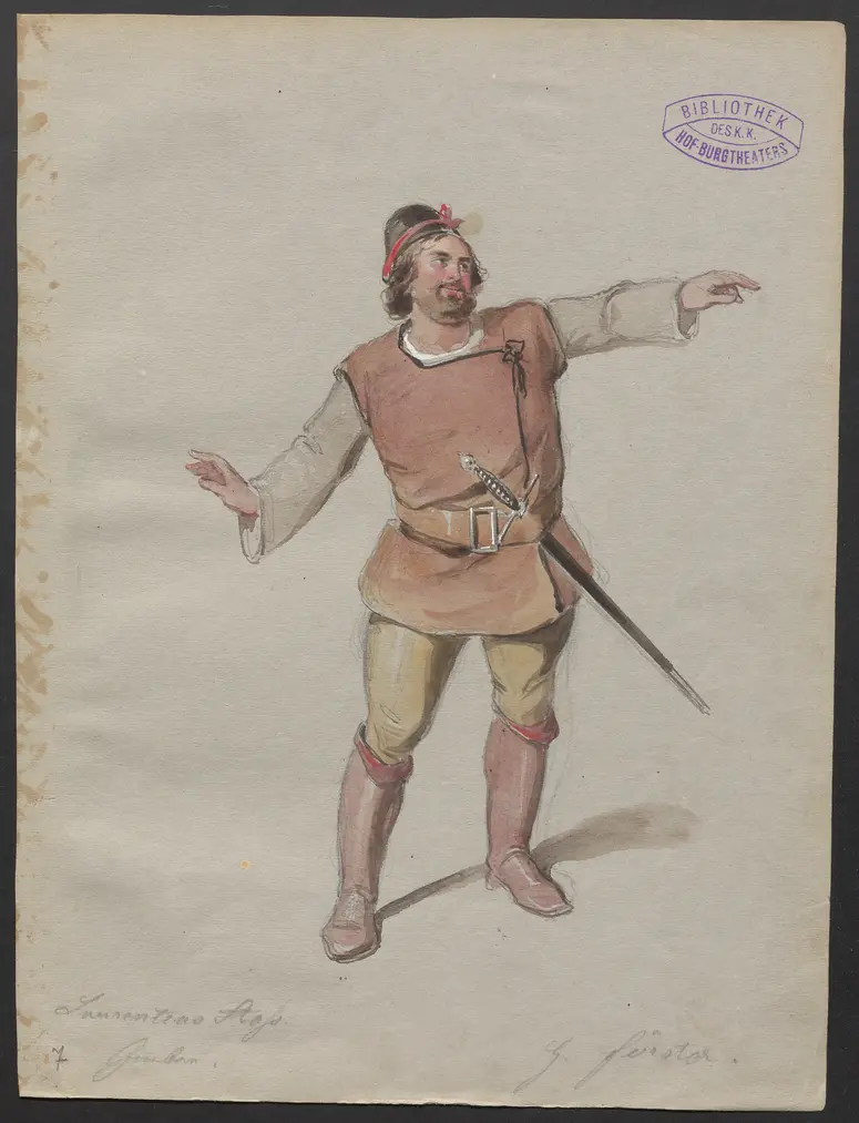 Der Zunftmeister von Nürnberg, Titel der Serie: Figurinen des k.k. Hof-Burgtheaters