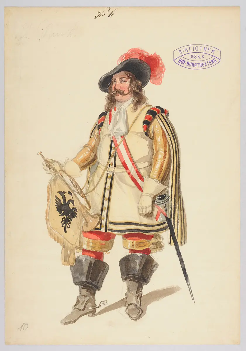 Am Tage von Oudenaarde, Alternativtitel: Am Tage von Oudenarde, Titel der Serie: Figurinen des k.k. Hof-Burgtheaters