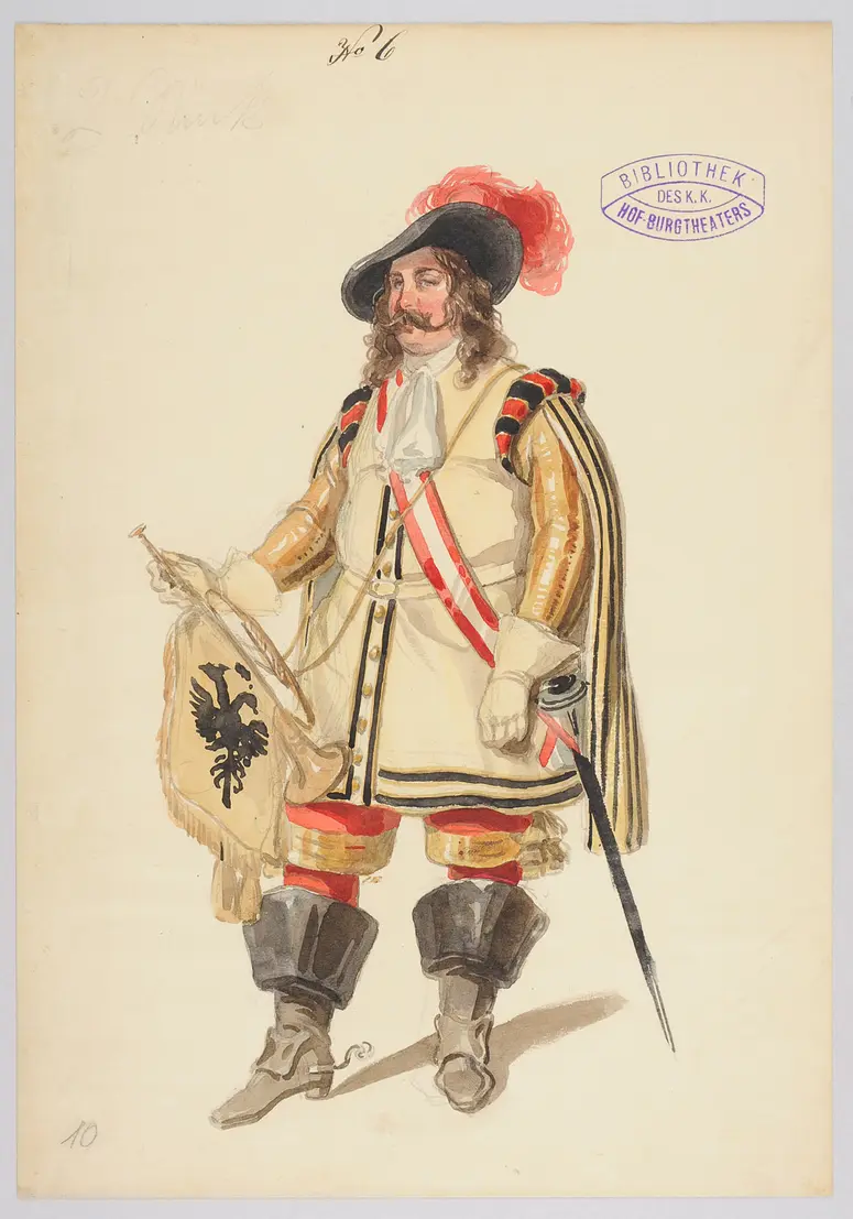 Am Tage von Oudenaarde, Alternativtitel: Am Tage von Oudenarde, Titel der Serie: Figurinen des k.k. Hof-Burgtheaters