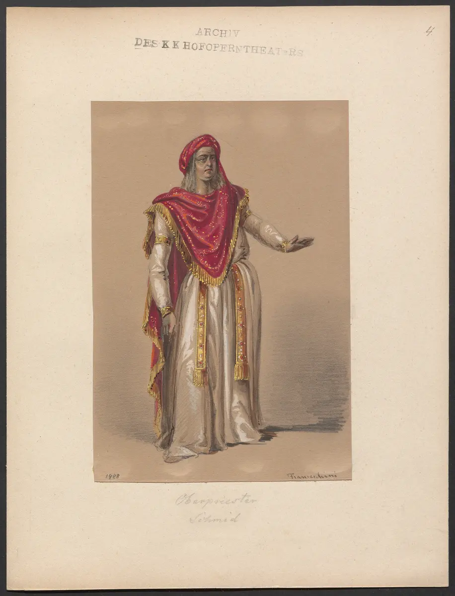 Jessonda, Titel der Serie: Figurinen des k.k. Hofoperntheaters