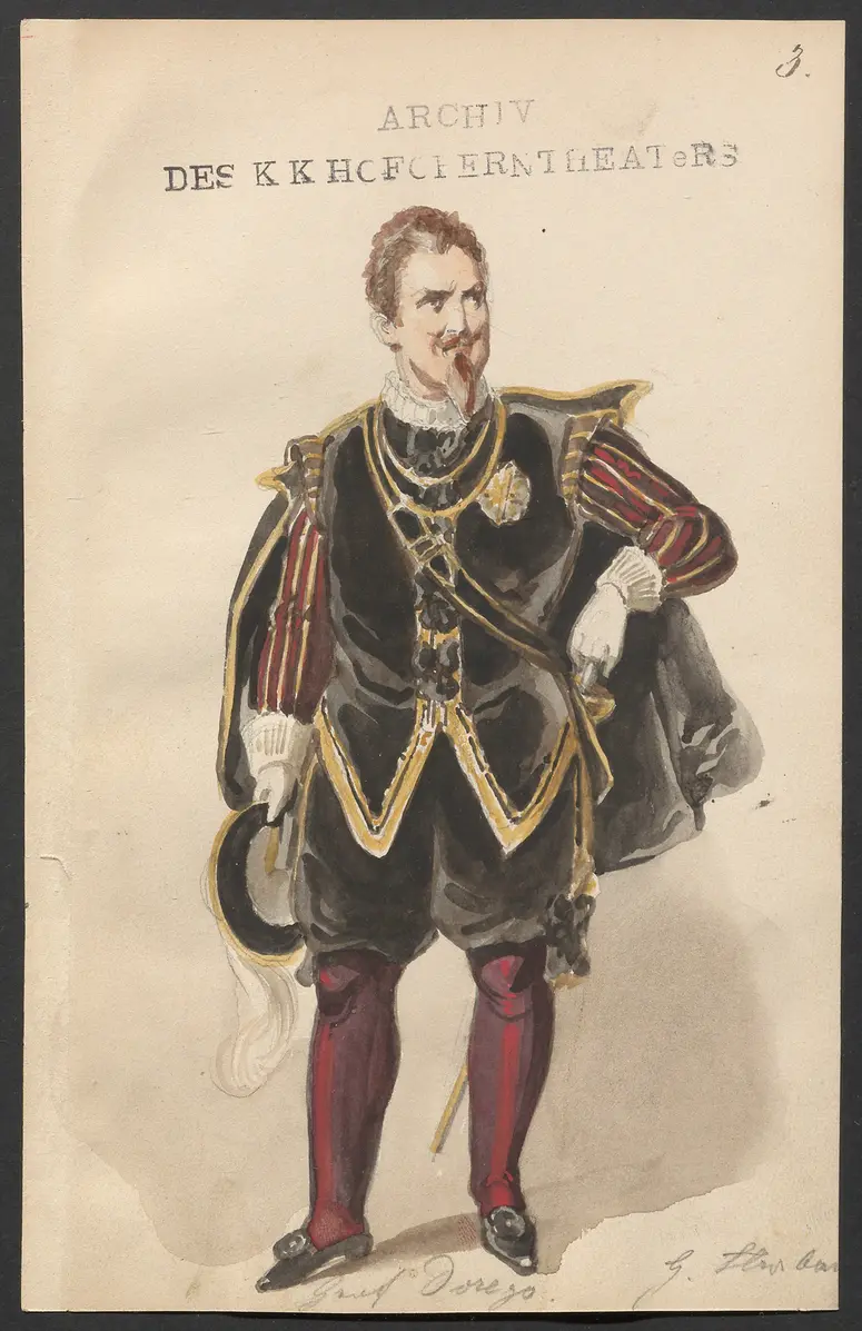 Concino Concini, Titel der Serie: Figurinen des k.k. Hofoperntheaters