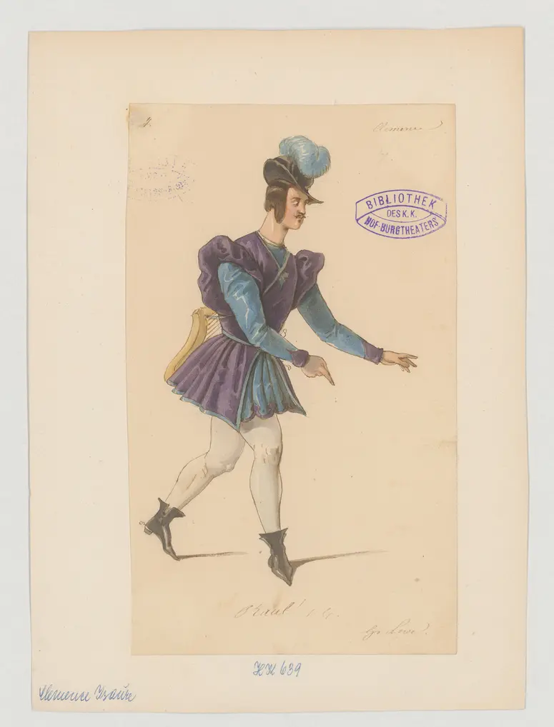Clemence Isaure, Titel der Serie: Figurinen des k.k. Hof-Burgtheaters
