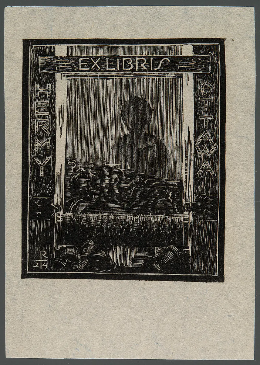Exlibris Hermine Ottawa, Titel in Vorlageform: Exlibris Hermy Ottawa