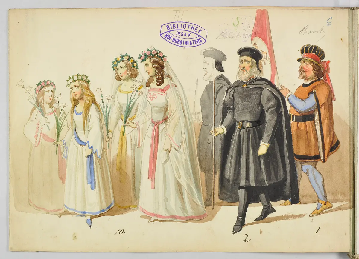 Die Jungfrau von Orleans, Titel der Serie: Figurinen des k.k. Hof-Burgtheaters