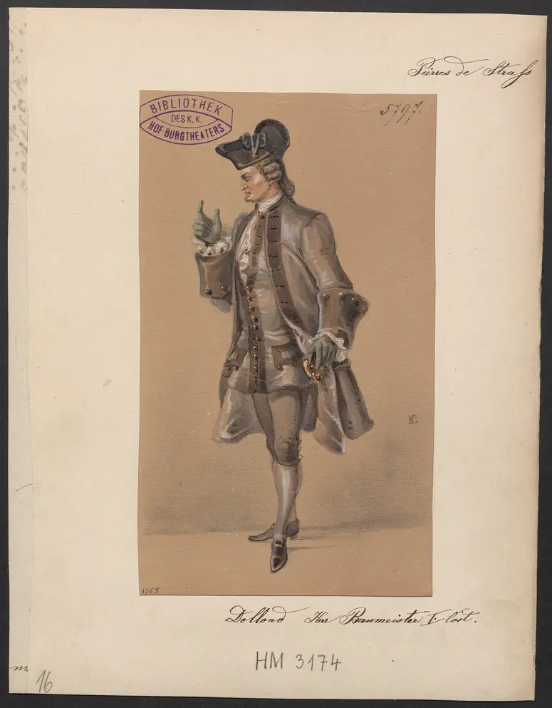 Pierres de Straß, Titel der Serie: Figurinen des k.k. Hof-Burgtheaters