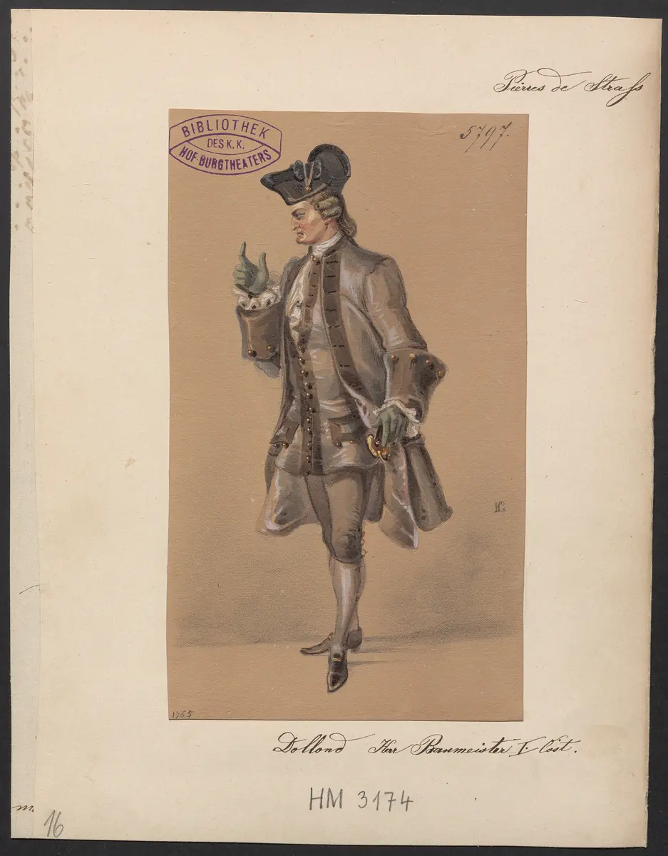 Pierres de Straß, Titel der Serie: Figurinen des k.k. Hof-Burgtheaters