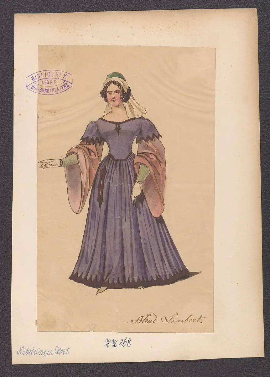 Der Nibelungenhort, Titel der Serie: Figurinen des k.k. Hof-Burgtheaters