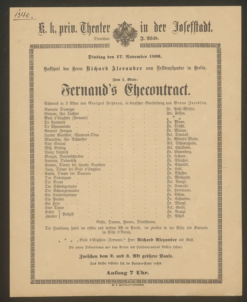 Fernand's Ehecontract