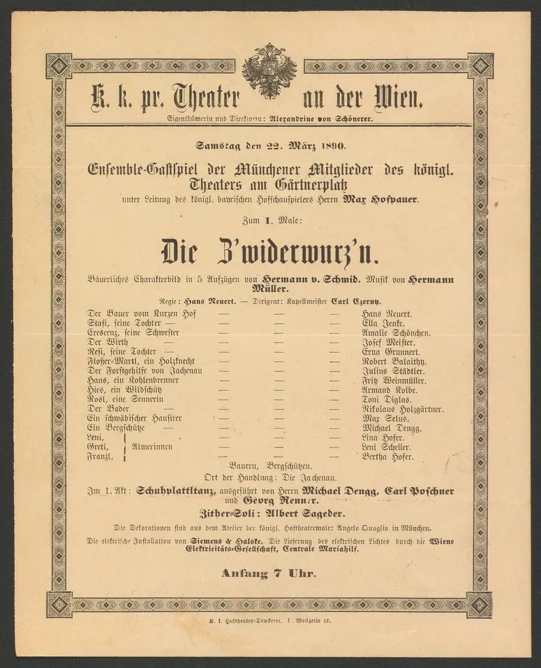 Die Z'widerwurz'n, Alternativtitel: Die Zwiderwurzn