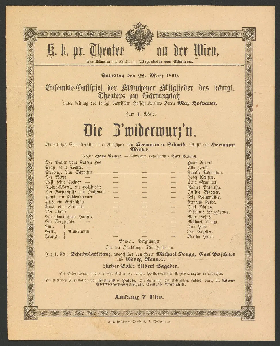 Die Z'widerwurz'n, Alternativtitel: Die Zwiderwurzn