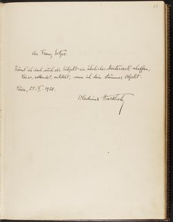 Gästebuch. Atelier Franz-Xaver Setzer, Wien