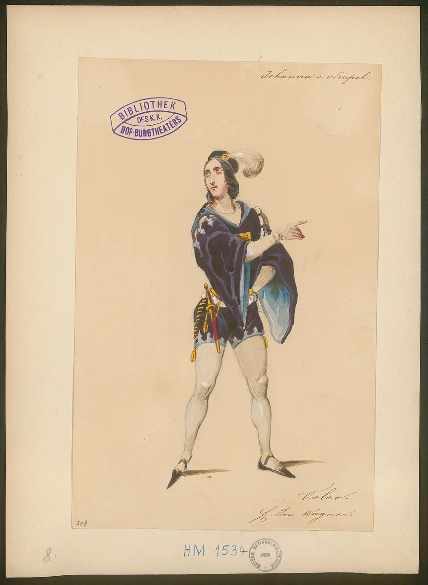 Johanna von Neapel, Titel der Serie: Figurinen des k.k. Hof-Burgtheaters