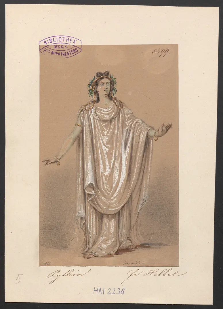 Iphigenie in Delphi, Titel der Serie: Figurinen des k.k. Hof-Burgtheaters