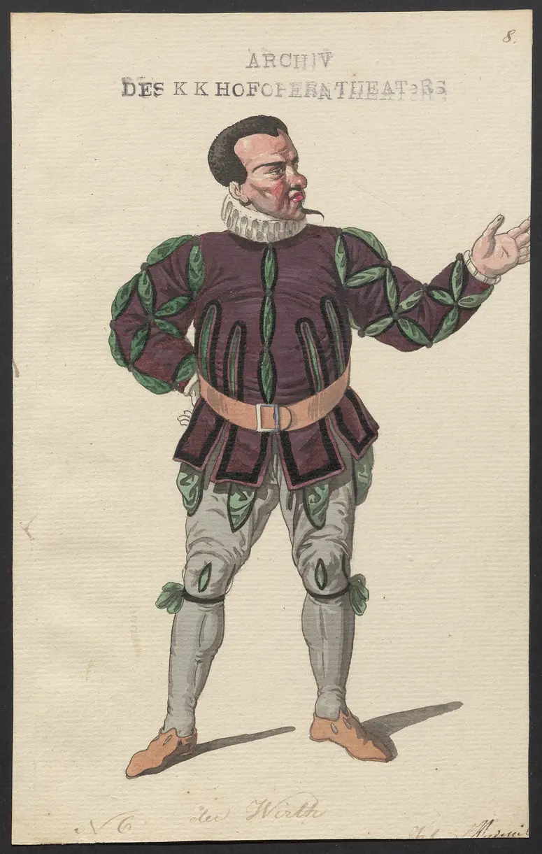 Johann von Paris, Originaltitel: Jean de Paris, Titel der Serie: Figurinen des k.k. Hofoperntheaters