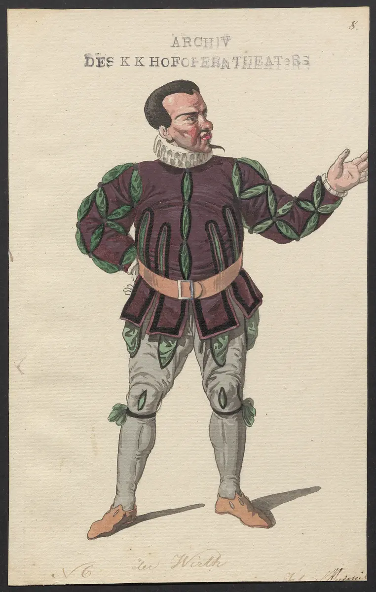 Johann von Paris, Originaltitel: Jean de Paris, Titel der Serie: Figurinen des k.k. Hofoperntheaters