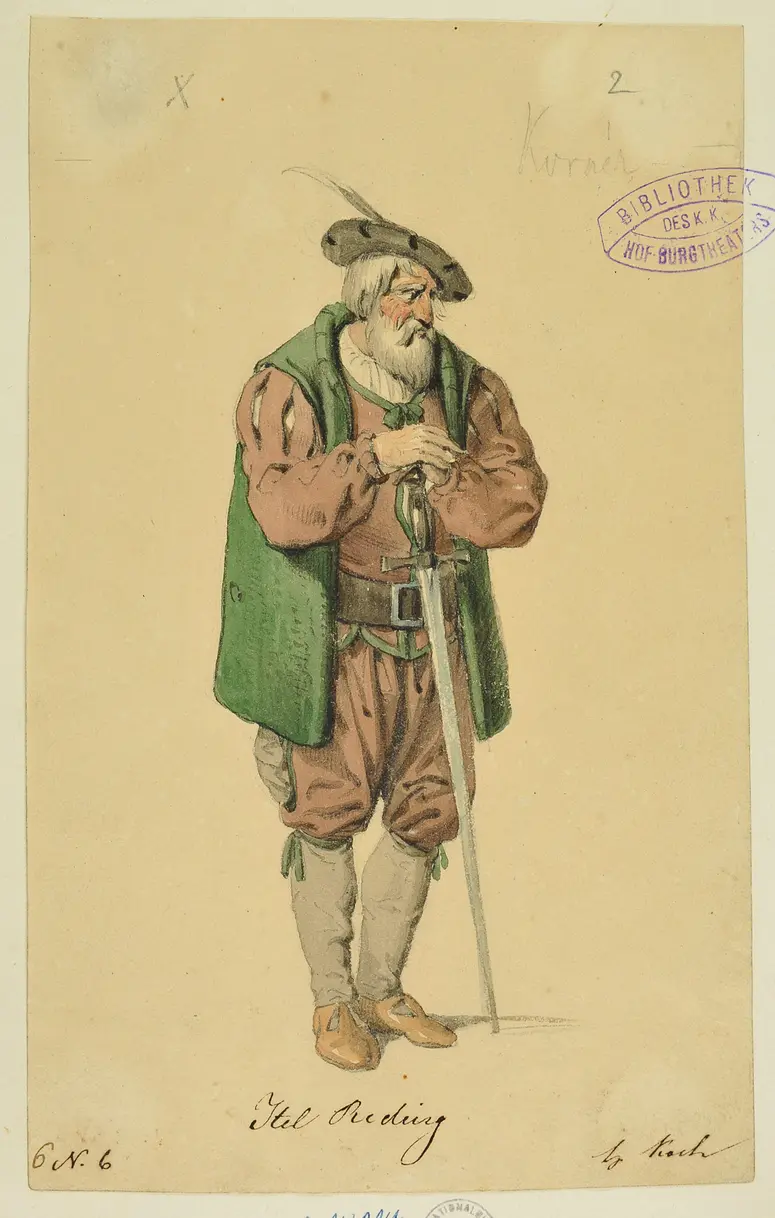 Wilhelm Tell, Titel der Serie: Figurinen des k.k. Hof-Burgtheaters