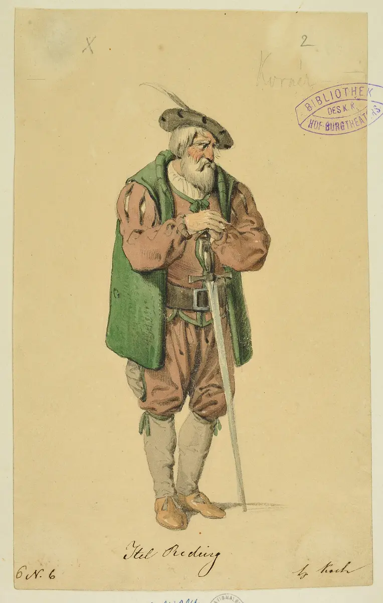 Wilhelm Tell, Titel der Serie: Figurinen des k.k. Hof-Burgtheaters