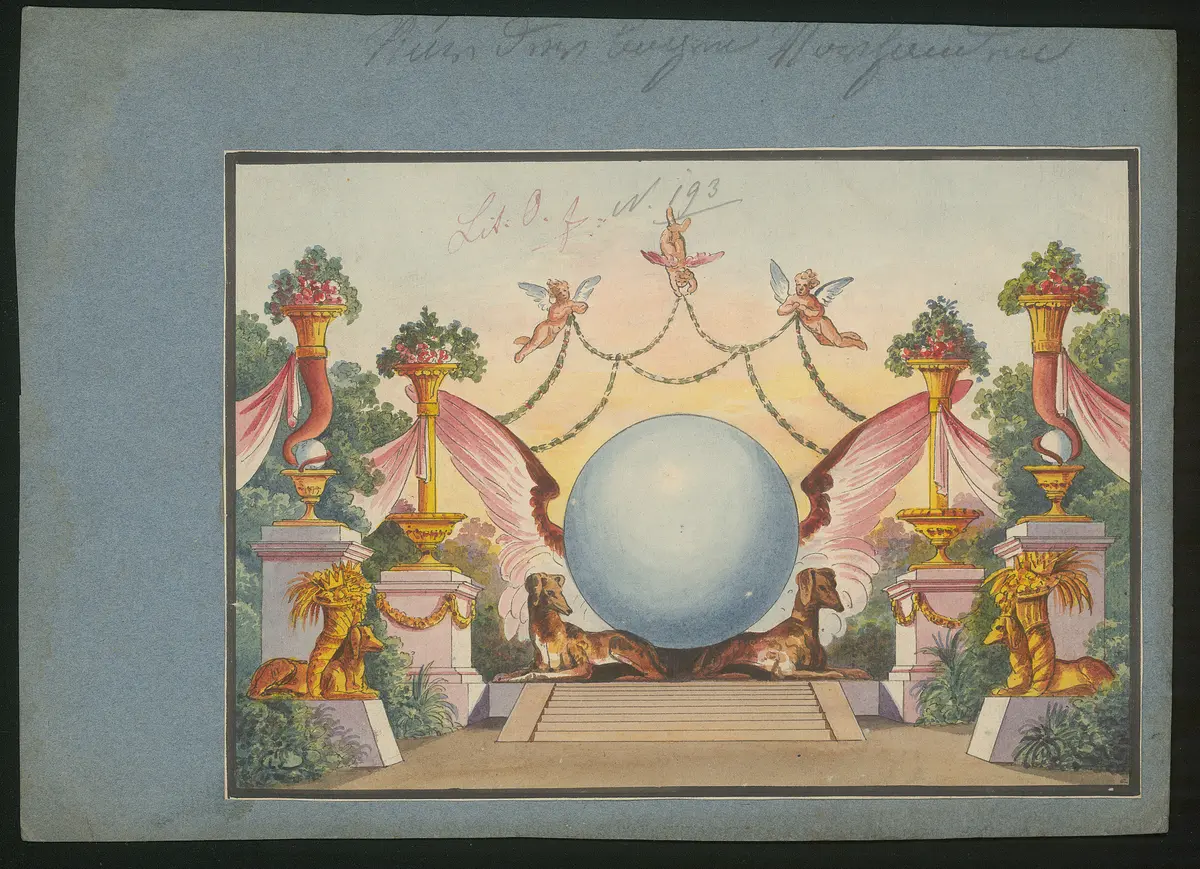 Die Treue, ohne Titel, Titel der Serie: Dekorationsfundus der Hoftheater (Altbestand aus der ersten Hälfte des 19. Jh.)