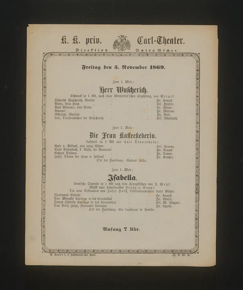Herr Wuscherich, Die Frau Kaffeesiederin, Isabella