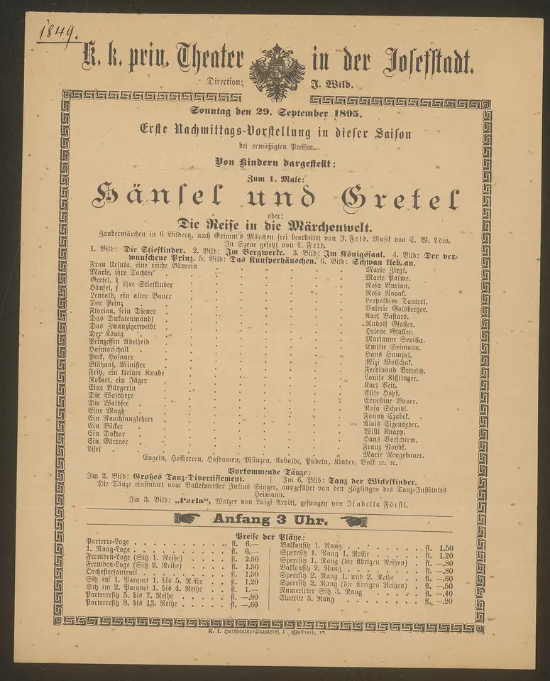 Hänsel und Gretel oder Die Reise in die Märchenwelt