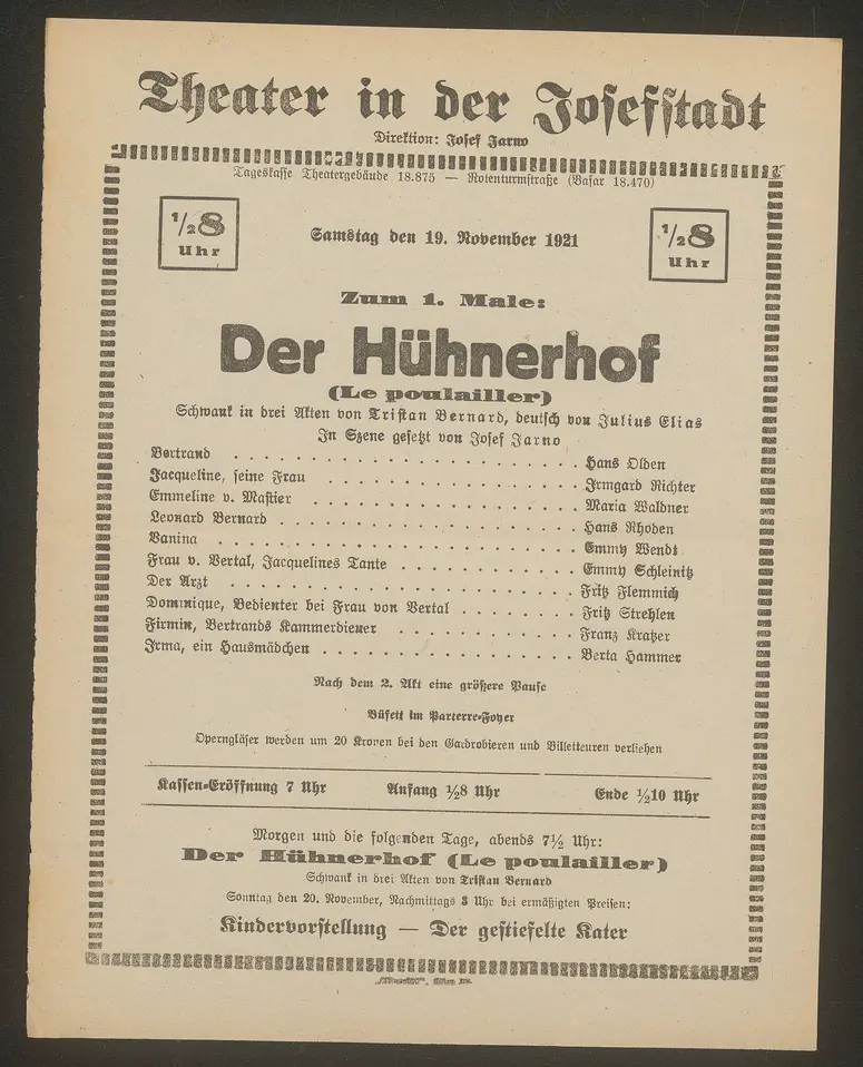 Der Hühnerhof, Le poulailler (Originaltitel)