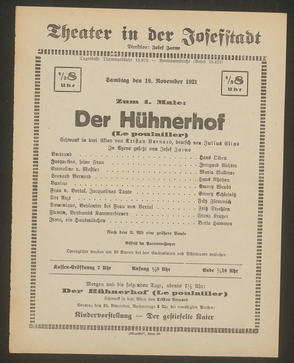 Der Hühnerhof, Le poulailler (Originaltitel)