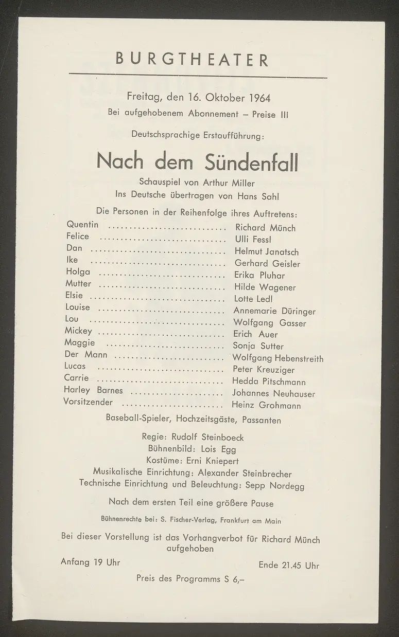 Nach dem Sündenfall