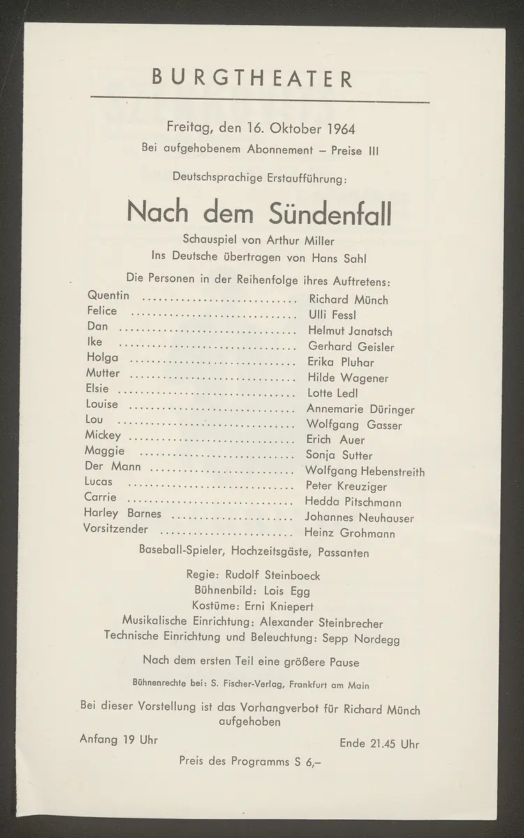 Nach dem Sündenfall