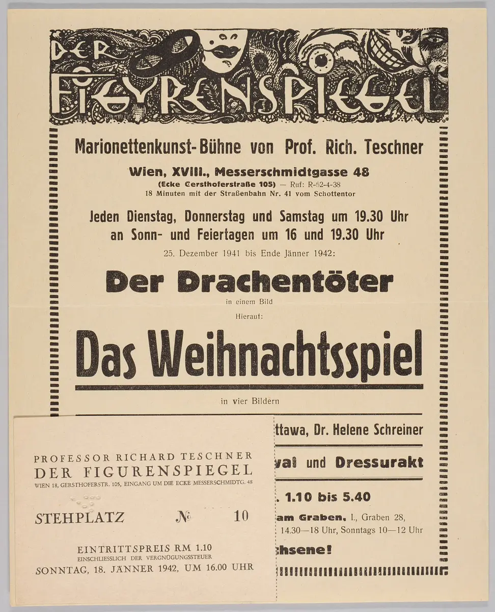 Der Figurenspiegel, Verweis auf Stücktitel: Der Drachentöter, Verweis auf Stücktitel: Das Weihnachtsspiel