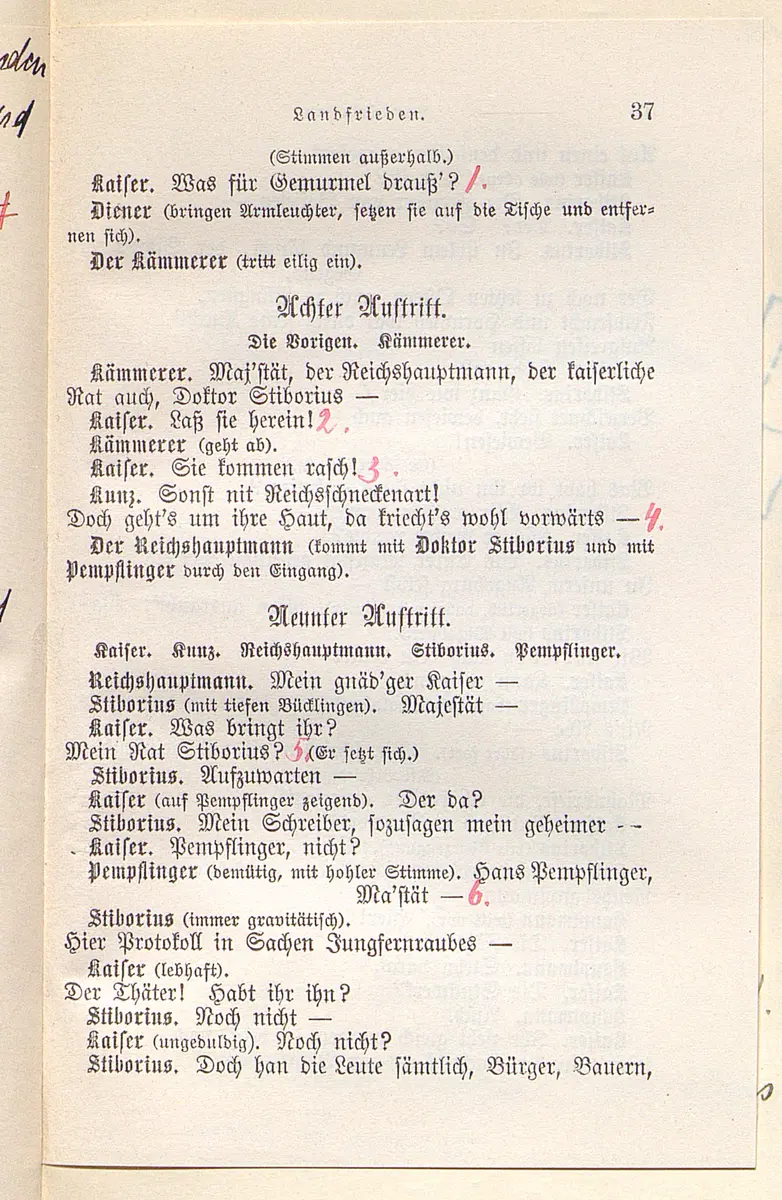 Landfrieden. Deutsche Komödie in drei Aufzügen