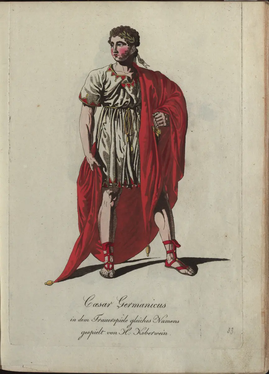 Germanicus, Titel der Serie: Auswahl schöner Costumes für Theater- und Ball-Anzüge