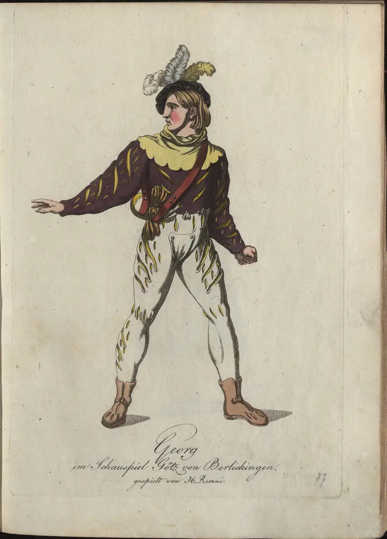 Götz von Berlichingen, Titel der Serie: Auswahl schöner Costumes für Theater- und Ball-Anzüge