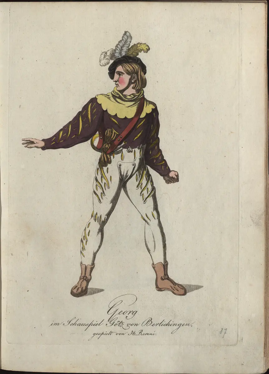 Götz von Berlichingen, Titel der Serie: Auswahl schöner Costumes für Theater- und Ball-Anzüge