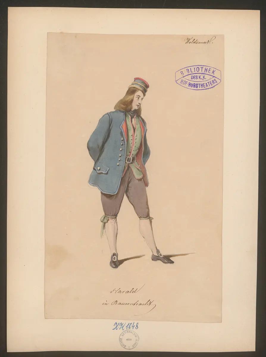 Woldemar, Titel der Serie: Figurinen des k.k. Hof-Burgtheaters