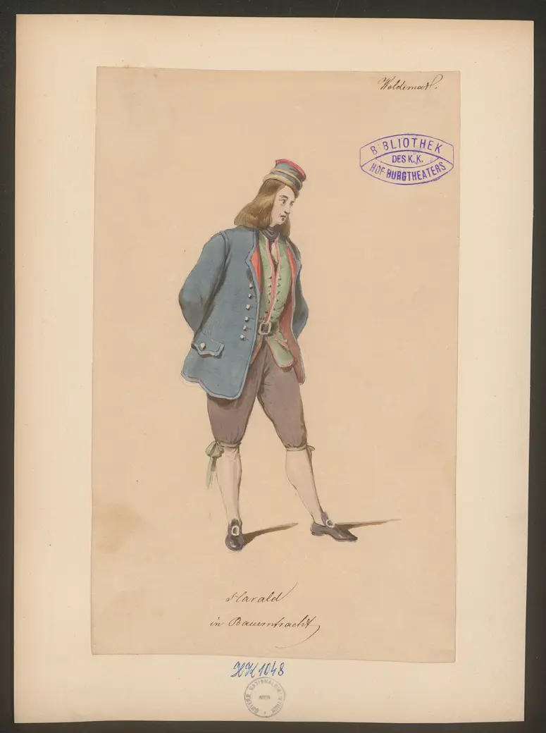 Woldemar, Titel der Serie: Figurinen des k.k. Hof-Burgtheaters