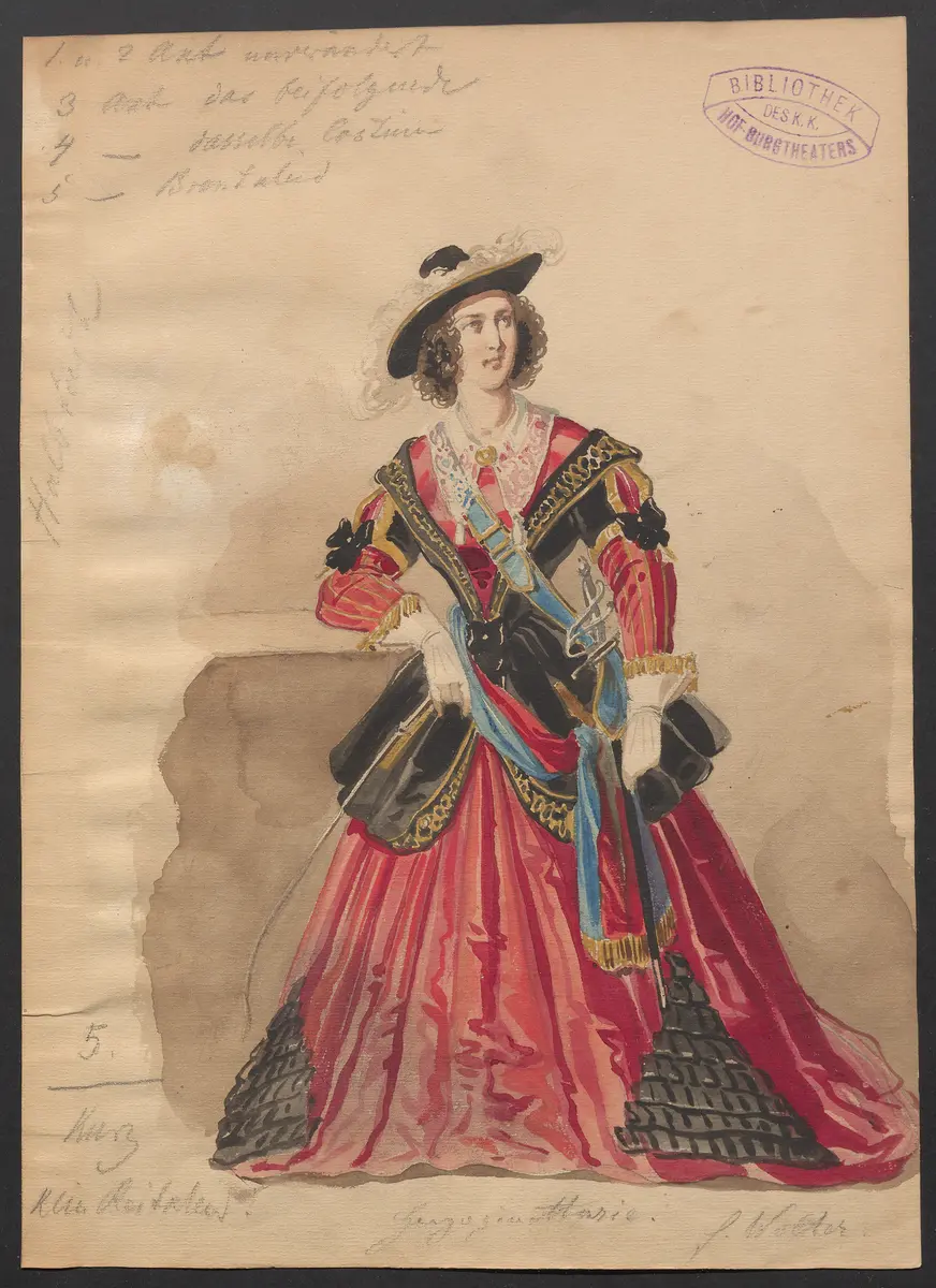 Prinzessin Montpensier, Titel der Serie: Figurinen des k.k. Hof-Burgtheaters