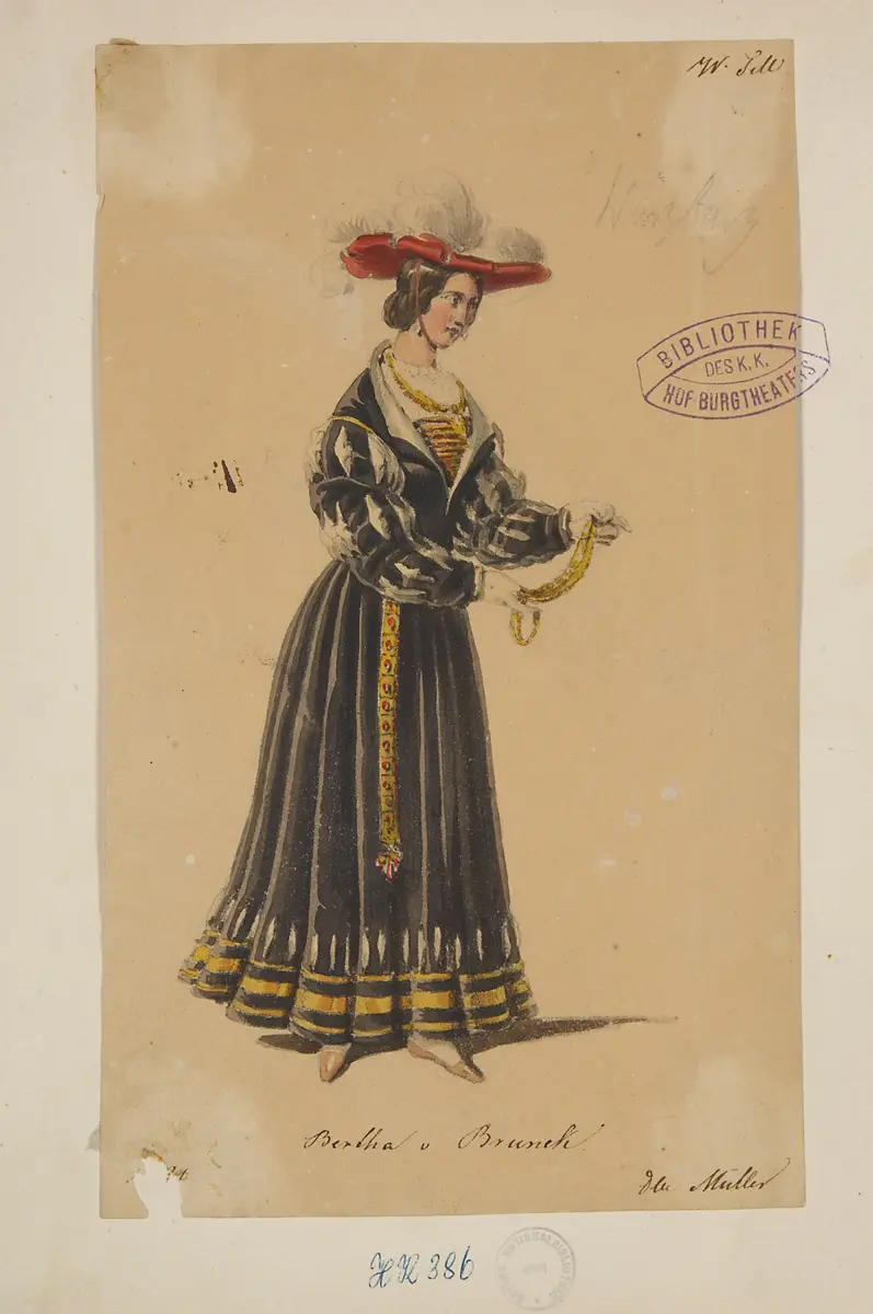 Wilhelm Tell, Titel der Serie: Figurinen des k.k. Hof-Burgtheaters