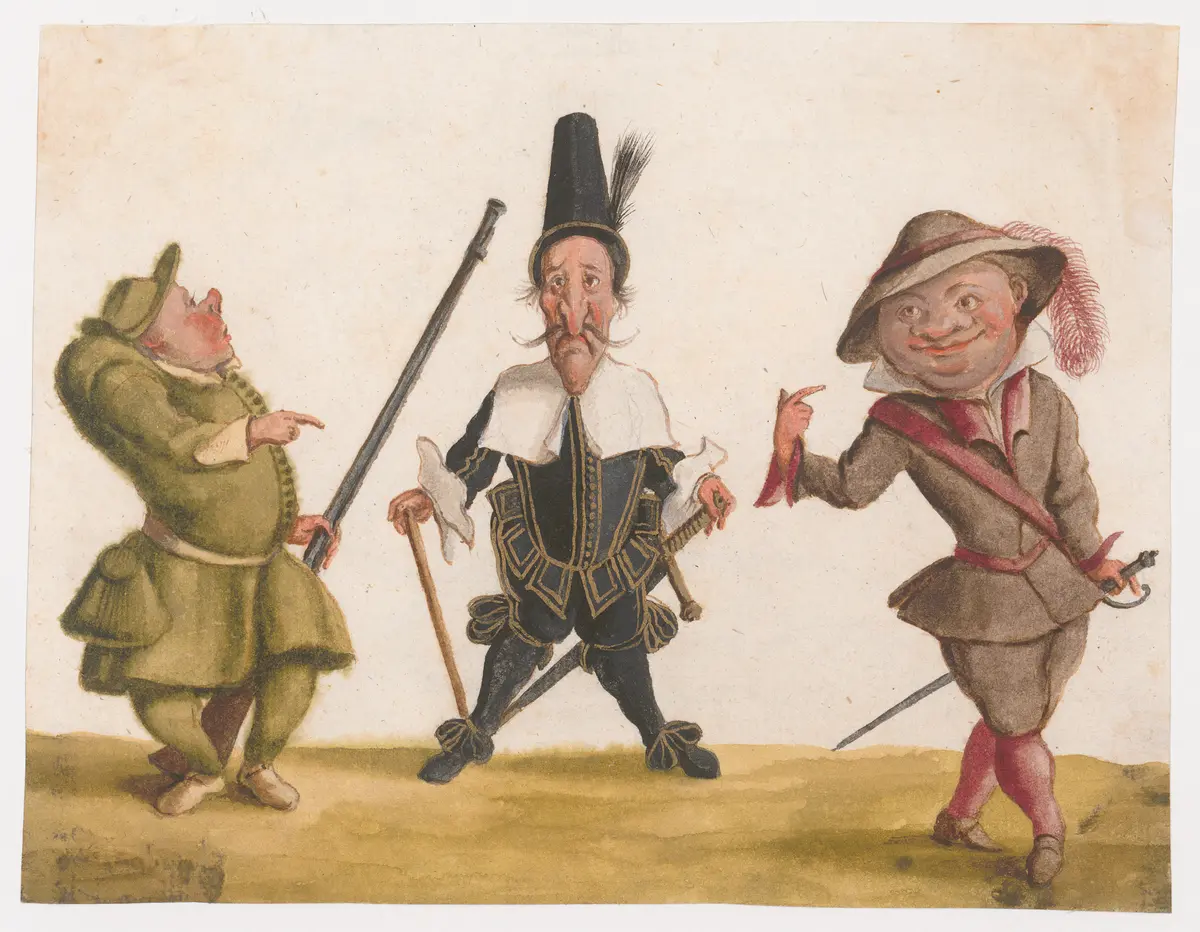 Drei komische Figuren