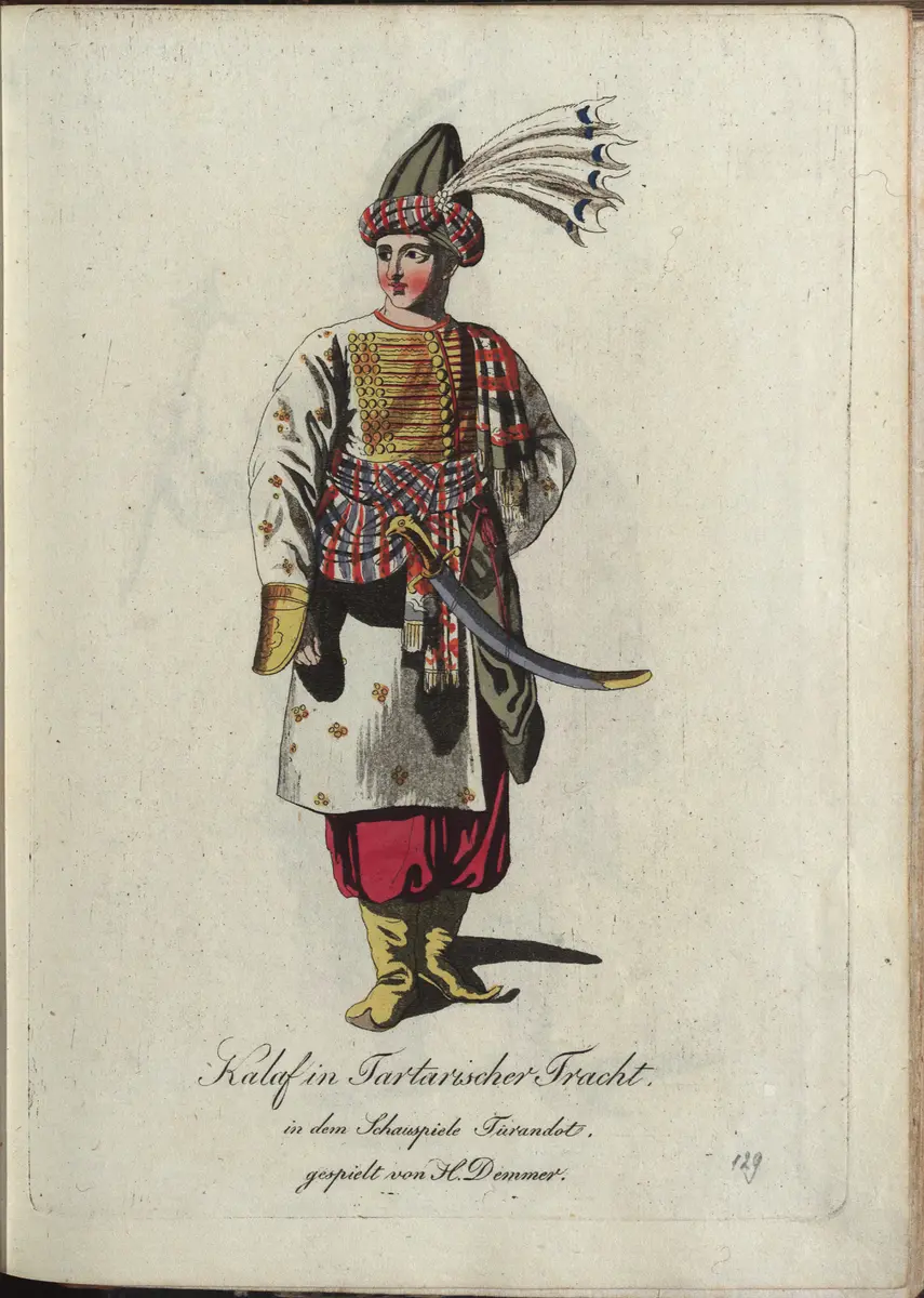 Tamerlan, Titel der Serie: Auswahl schöner Costumes für Theater- und Ball-Anzüge