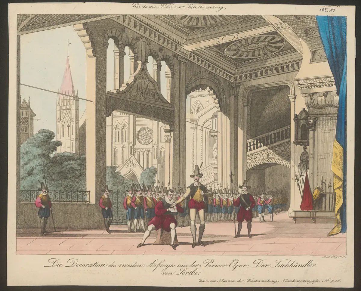 Der Tuchhändler, Titel der Serie: Costume-Bild, Name der Zeitschrift: Wiener Theaterzeitung