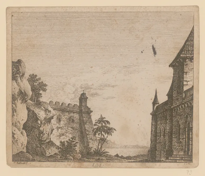 ohne Titel, Titel der Serie: Theaterdecorationen nach den Originalskitzen des k.k. Hoftheatermahlers Joseph Platzer radirt und verlegt von Norbert Bittner