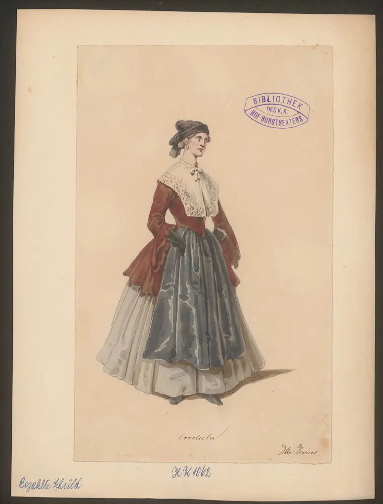 Bezahlte Schuld, Titel der Serie: Figurinen des k.k. Hof-Burgtheaters